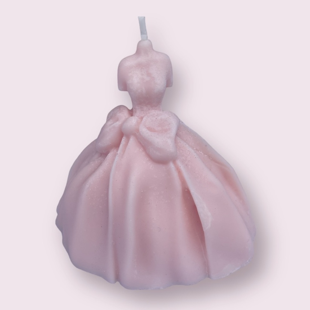 Pink dress candle